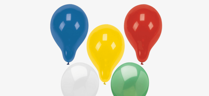 Färgsorterade Ballonger