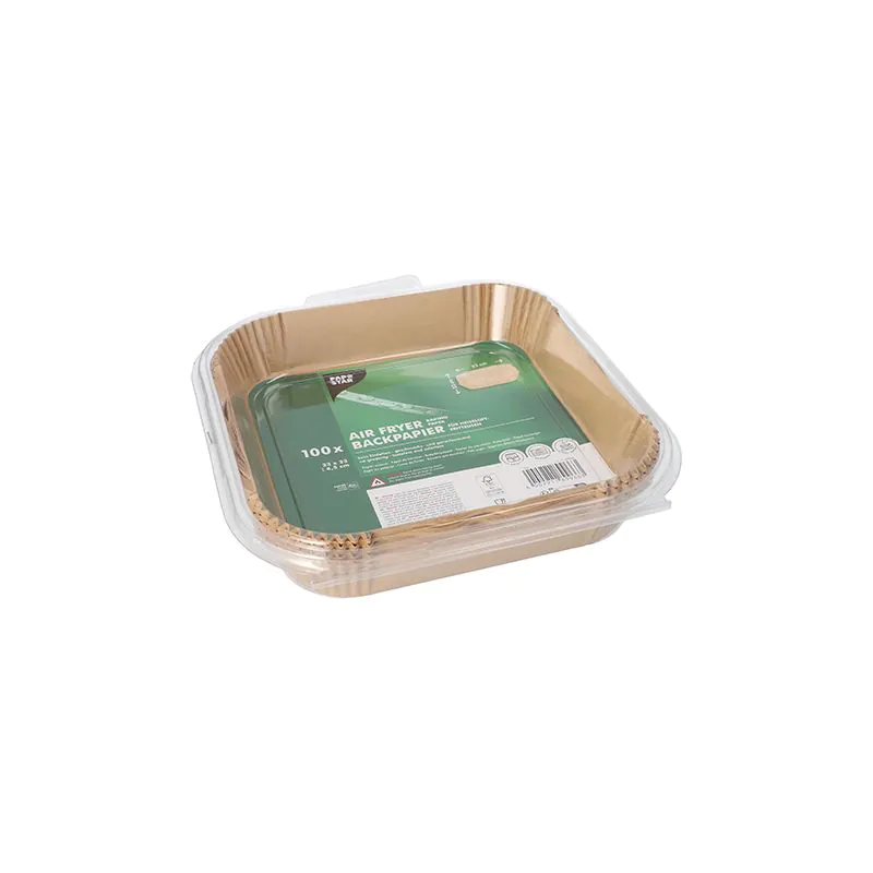 Backpapierzuschnitte für Heißluftfritteusen, 23 x 23 cm x 4,5 cm braun - Bild 3