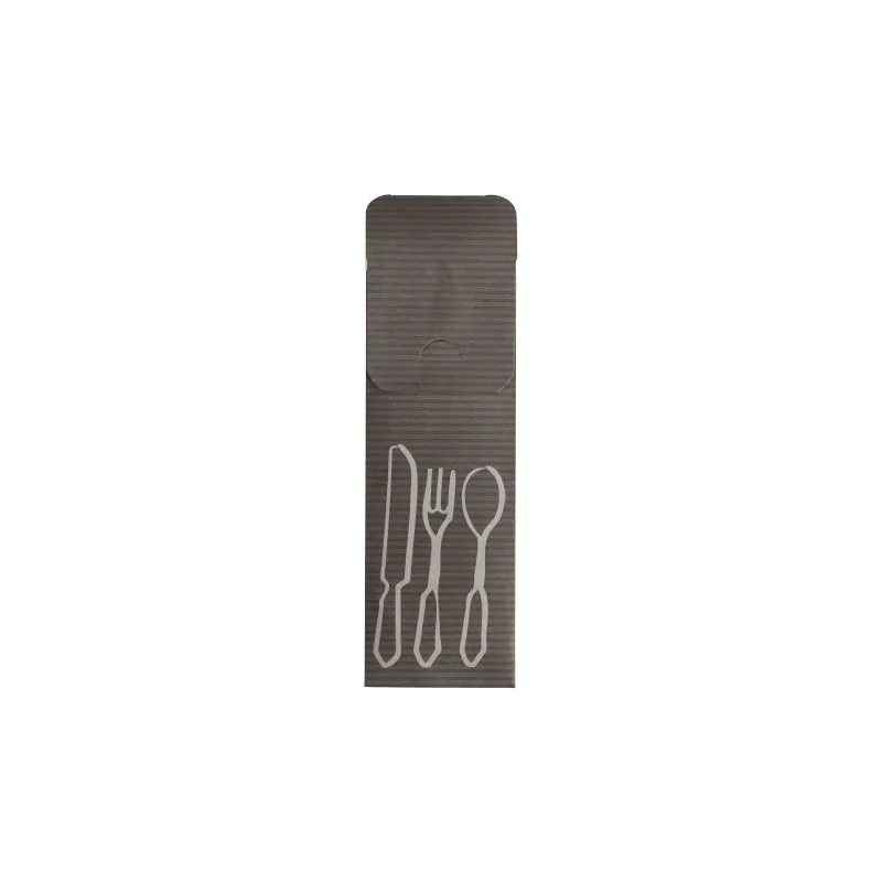 Bestecktaschen anthrazit , 23,5 x 7,3 cm inklusive farbiger Bistro Serviette - Bild 3