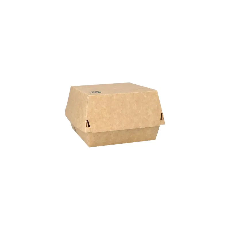 Burgerboxen, Pappe "pure" 12,5 x 12,5 cm braun "100% Fair" groß - Bild 2