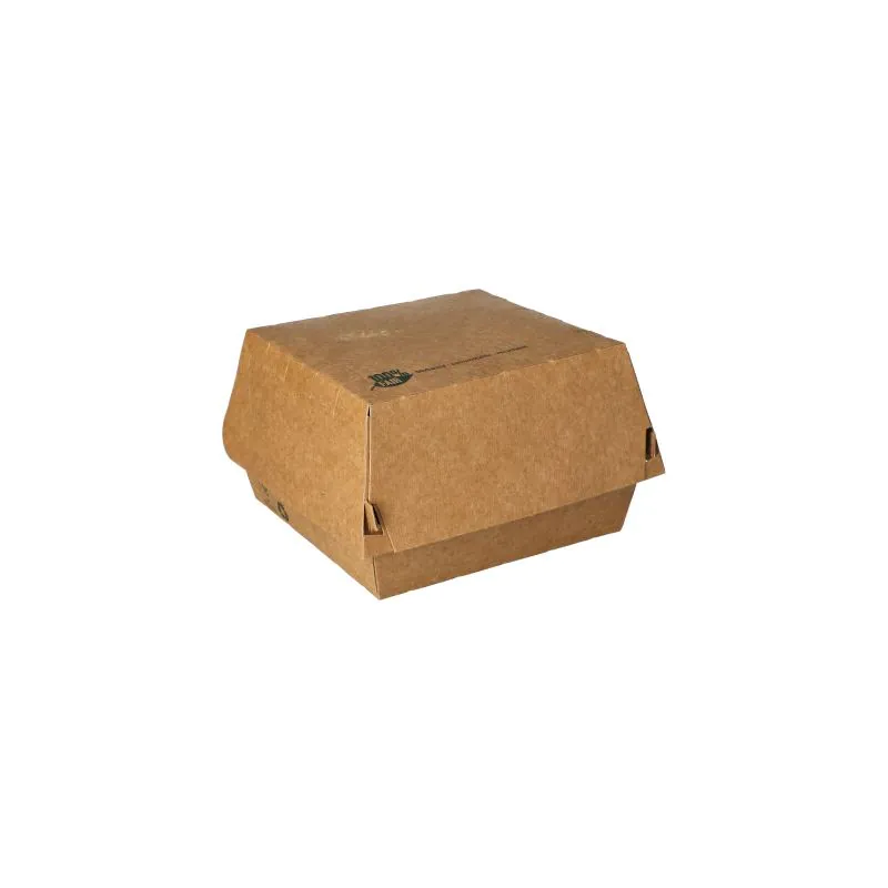 Burgerboxen, Pappe "pure" 12,5 x 12,5 cm braun "100% Fair" groß - Bild 4