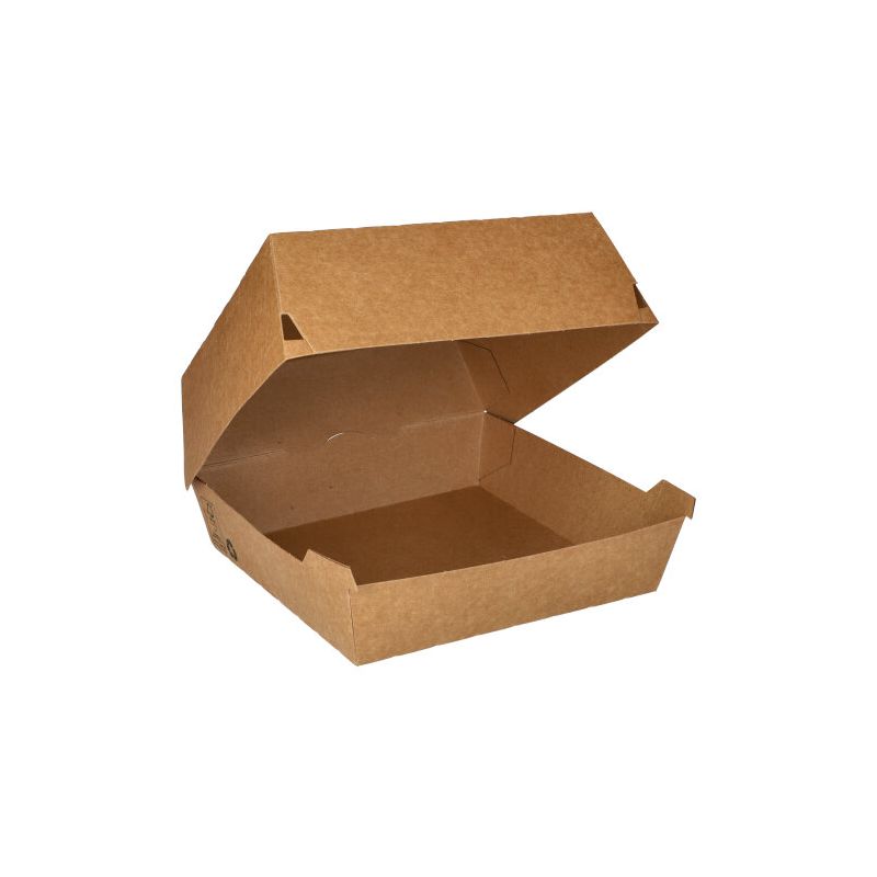 Burgerboxen, Pappe "pure" 18,5 x 18,5 cm braun "100% Fair" XXL - Bild 1 Burgerboxen, Pappe "pure" 18,5 x 18,5 cm braun "100% Fair" XXL - Bild 1