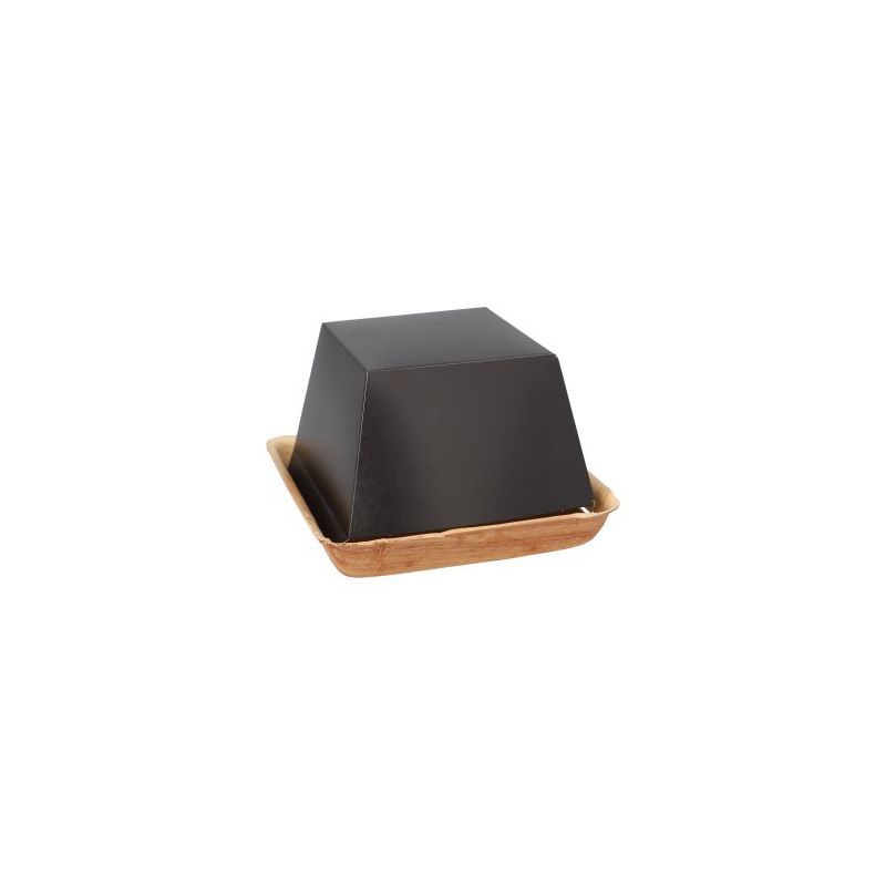 Burgerboxen aus Palmblatt mit Stülpdeckel aus Pappe, 17 x 17 x 8 cm - Bild 1 Burgerboxen aus Palmblatt mit Stülpdeckel aus Pappe, 17 x 17 x 8 cm - Bild 1