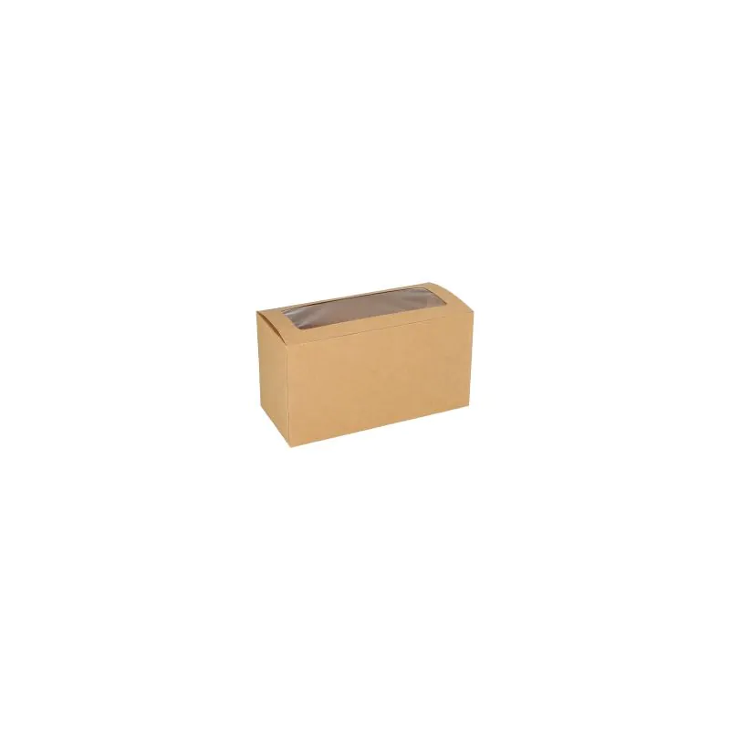 Cup-Cake Kartons eckig 10 cm x 18,5 cm x 8,5 cm mit Sichtfenster aus PLA - Bild 3