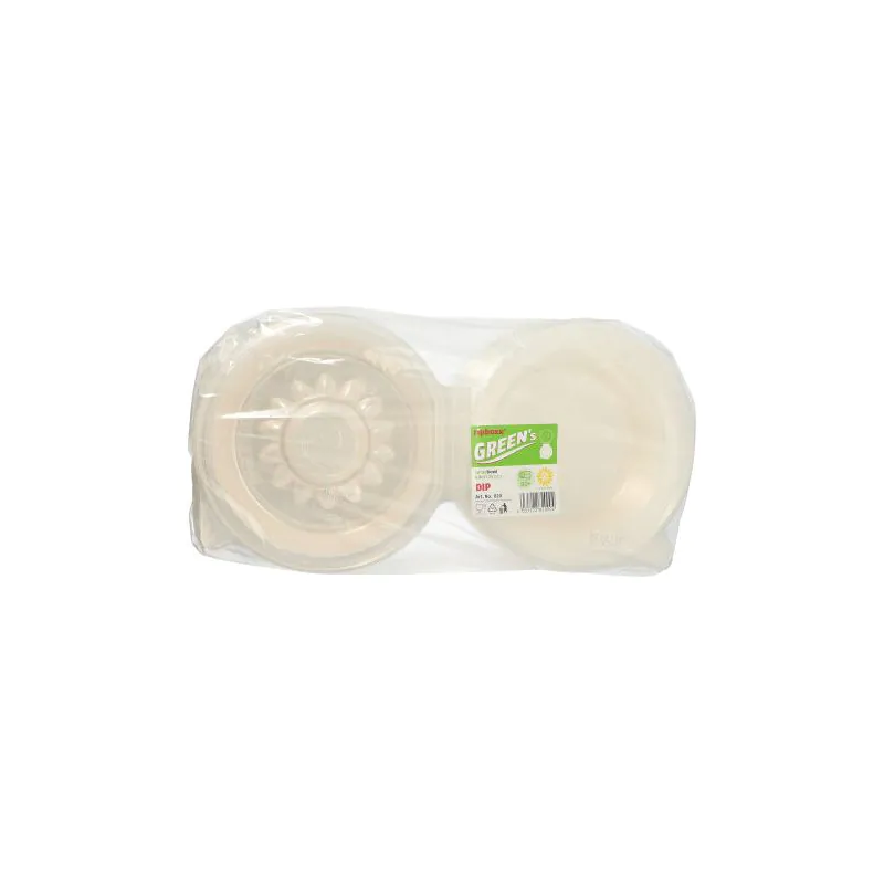 Feinkost- und Salatschalen mit Klappdeckel PP rund 950 ml 9,2 cm x 22 cm x 21,5 cm mit Dipfach - Bild 2