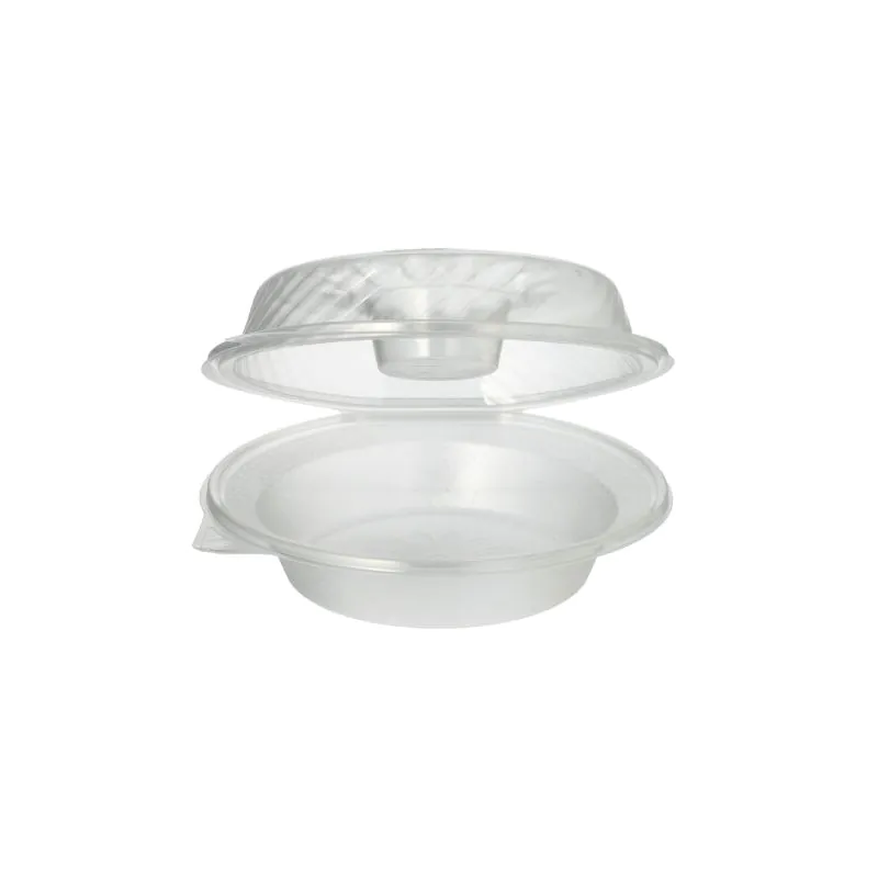 Feinkost- und Salatschalen mit Klappdeckel PP rund 950 ml 9,2 cm x 22 cm x 21,5 cm mit Dipfach - Bild 3