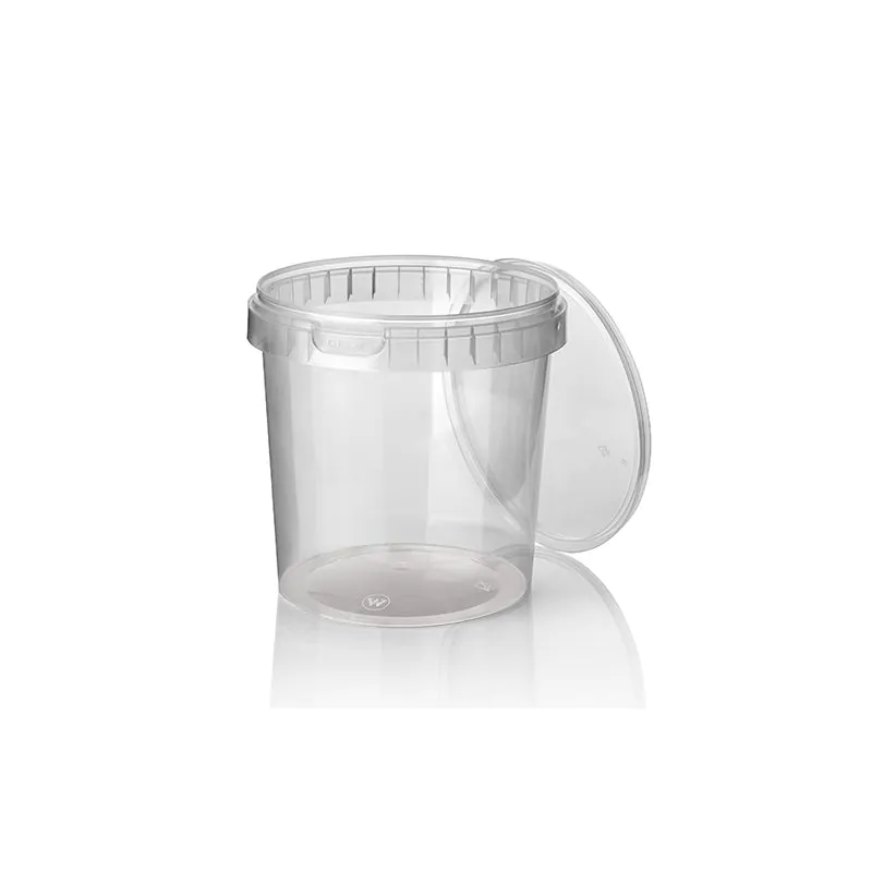Feinkostbecher, PP 770 ml Ø 11,8 cm · 11,3 cm transparent mit Originalitätsverschluss - Bild 1 Feinkostbecher, PP 770 ml Ø 11,8 cm · 11,3 cm transparent mit Originalitätsverschluss - Bild 1