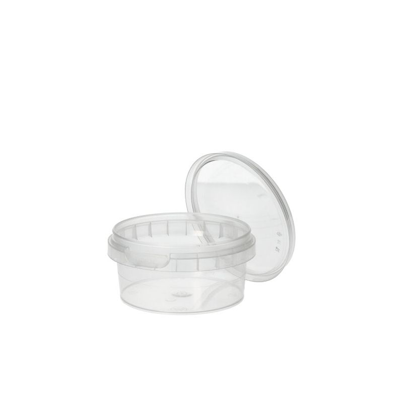 Feinkostbecher, PP rund 180 ml Ø 9,5 cm · 4,5 cm transparent mit Originalitätsverschluss - Bild 1 Feinkostbecher, PP rund 180 ml Ø 9,5 cm · 4,5 cm transparent mit Originalitätsverschluss - Bild 1