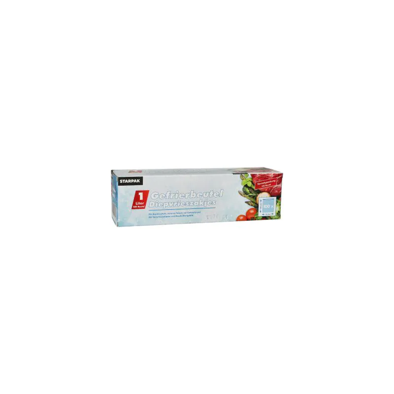 Gefrierbeutel, LLDPE 1 l 24 x 16 cm transparent in Faltschachtel - Bild 1 Gefrierbeutel, LLDPE 1 l 24 x 16 cm transparent in Faltschachtel - Bild 1