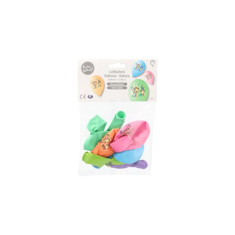 Luftballons Ø 29 cm farbig sortiert "Monkey Birthday" - Bild 2