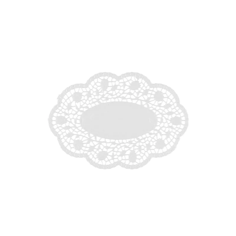 Mokkadeckchen oval 22 x 15 cm weiss - Bild 1 Mokkadeckchen oval 22 x 15 cm weiss - Bild 1