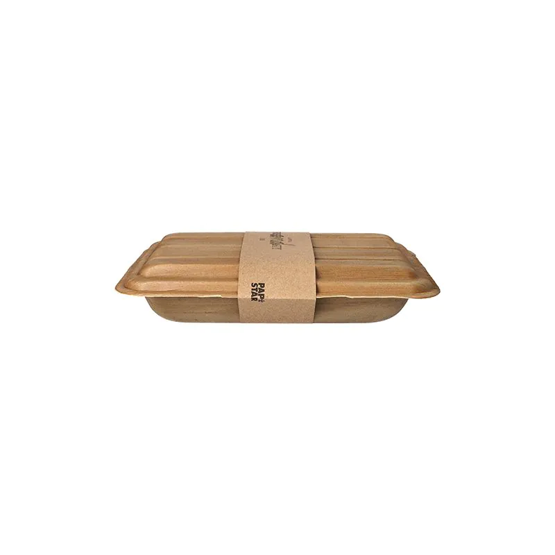 Palmblatt Trays, "pure", eckig, 6,5 x 17,5 x 25,5 cm, mit Deckel und Banderole - Bild 2