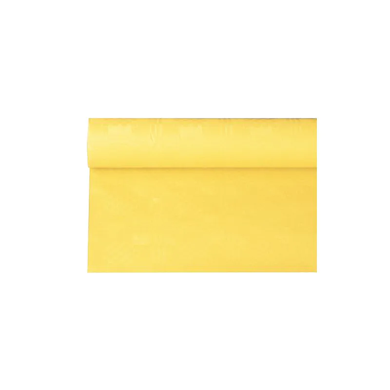 Papiertischdecke gelb mit Damastprägung 6 x 1,2 m - Bild 1 Papiertischdecke gelb mit Damastprägung 6 x 1,2 m - Bild 1