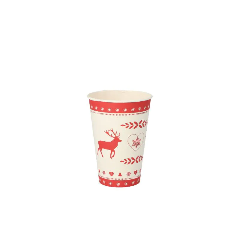 Pappbecher, 0,2 l Ø 7 cm · 9,7 cm rot "Rennes" - Bild 1 Pappbecher, 0,2 l Ø 7 cm · 9,7 cm rot "Rennes" - Bild 1