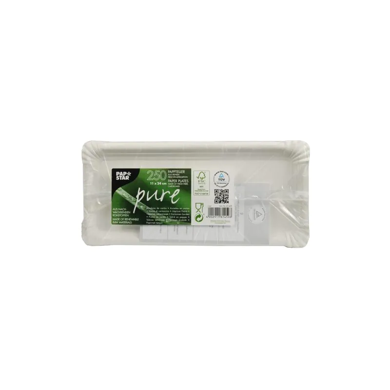 Pappteller eckig "pure", 11 x 24 cm  - Bild 2