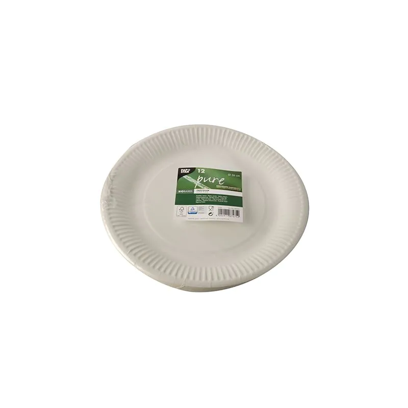 Pappteller rund "pure" Ø 26 cm weiss - Bild 2