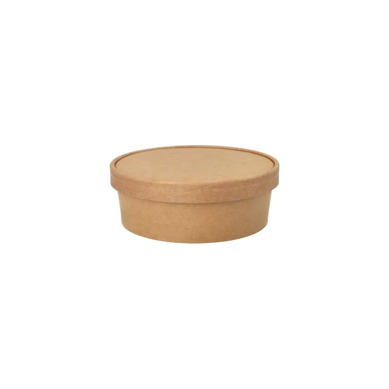 Salatschalen To Go aus Pappe "pure" rund 500 ml braun - Bild 2