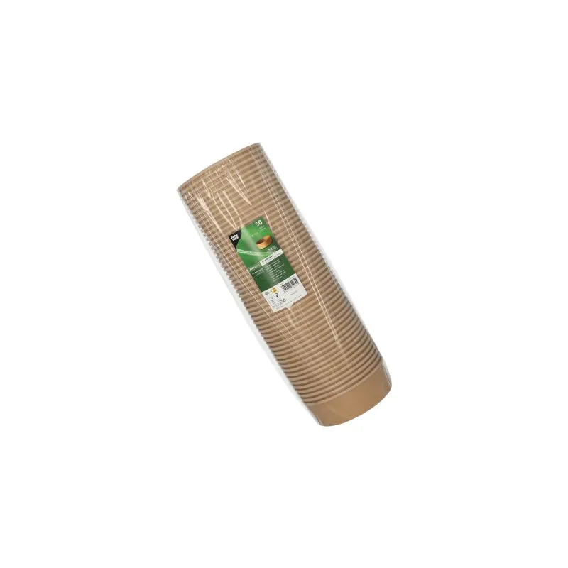 Salatschalen To Go aus Pappe, rund, 500 ml, braun,  Ø 15 cm, 4,6 cm - Bild 3