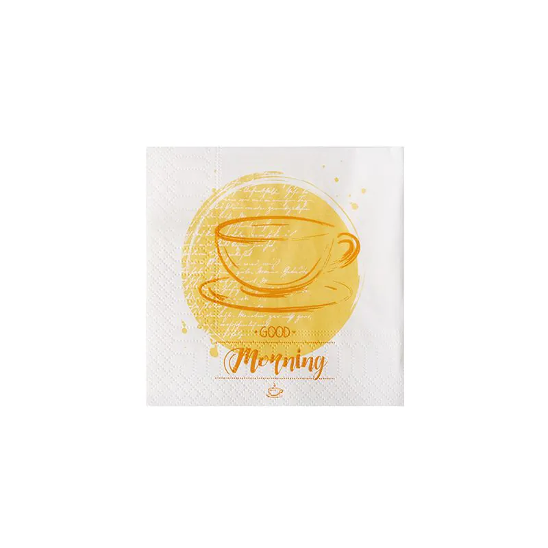 Servietten, 3-lagig 1/4-Falz 24 cm x 24 cm "Good Morning" - Bild 3