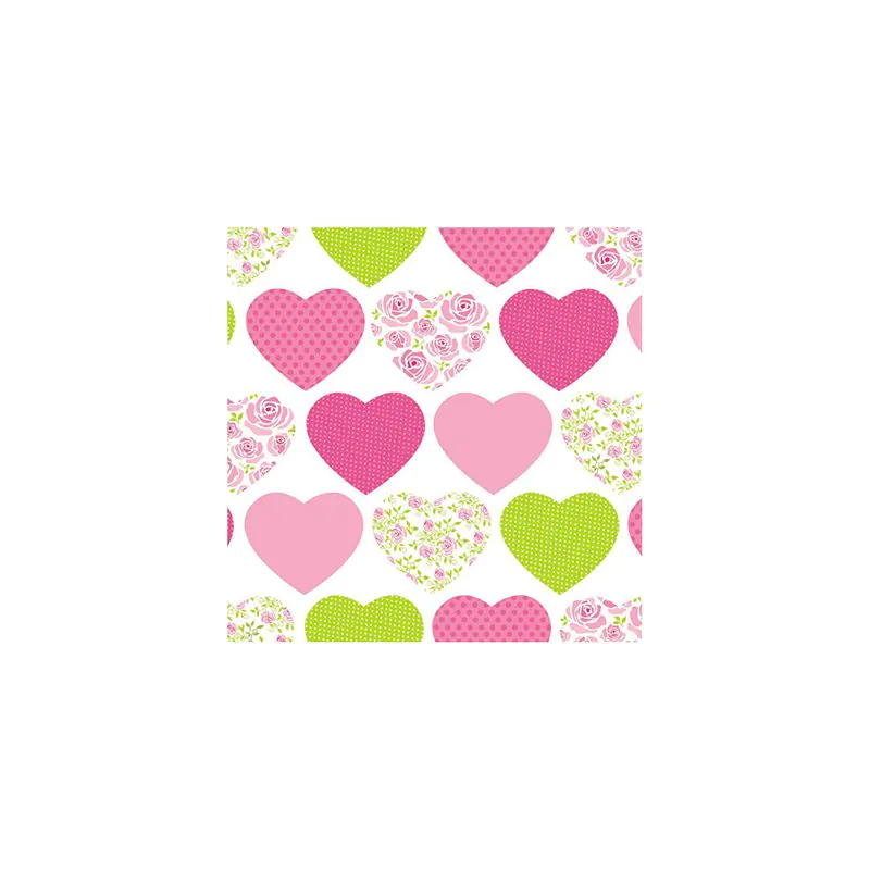 Servietten, 3-lagig 1/4-Falz 25 x 25 cm "Sweetheart" - Bild 1 Servietten, 3-lagig 1/4-Falz 25 x 25 cm "Sweetheart" - Bild 1