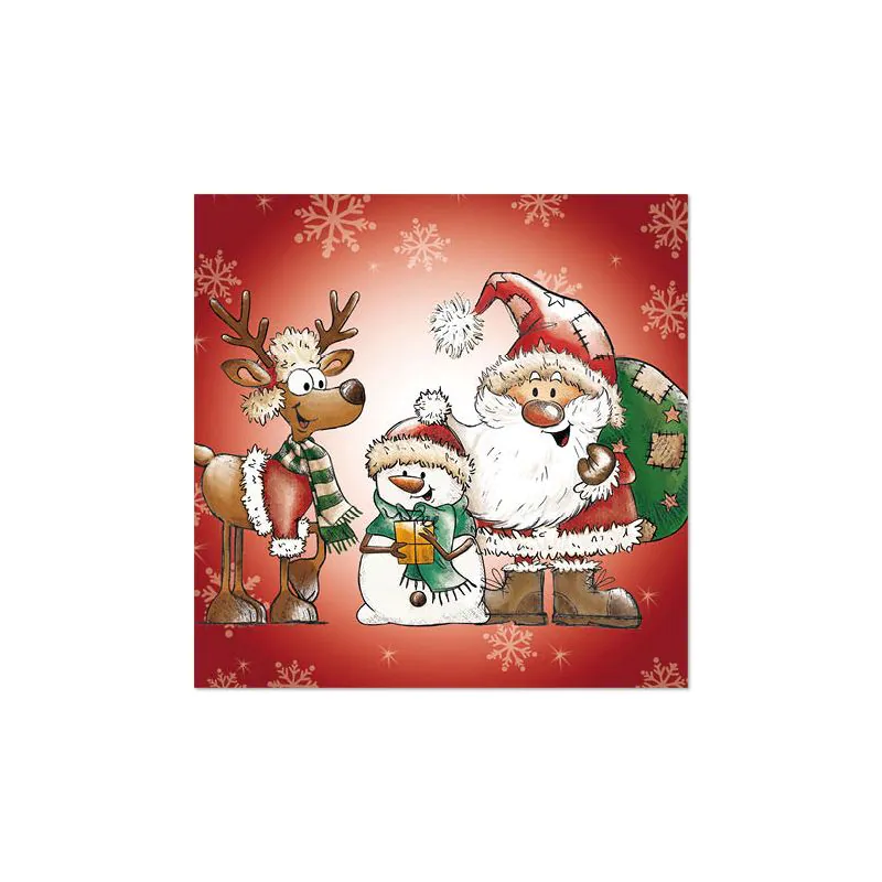 Servietten, 3-lagig 1/4-Falz 33 x 33 cm "Santa"s Companions" - Bild 1 Servietten, 3-lagig 1/4-Falz 33 x 33 cm "Santa"s Companions" - Bild 1