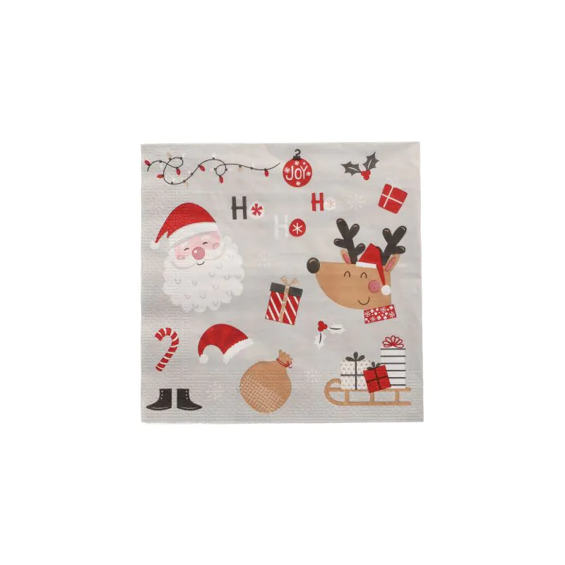 Servietten, 3-lagig 1/4-Falz 33 x 33 cm "Vive Noel" - Bild 1 Servietten, 3-lagig 1/4-Falz 33 x 33 cm "Vive Noel" - Bild 1