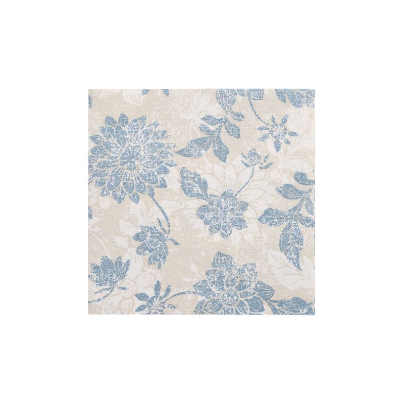 Servietten "ROYAL Collection" 1/4-Falz 40 x 40 cm arktikblau "Flowers" - Bild 1 Servietten "ROYAL Collection" 1/4-Falz 40 x 40 cm arktikblau "Flowers" - Bild 1