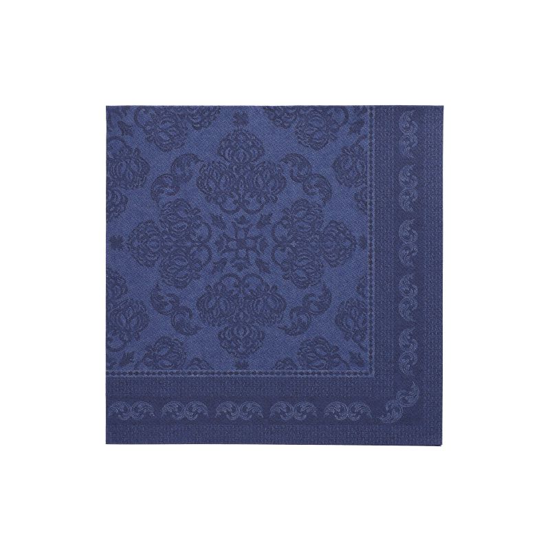 Servietten "ROYAL Collection" 1/4-Falz 40 x 40 cm dunkelblau "Arabesque" - Bild 1 Servietten "ROYAL Collection" 1/4-Falz 40 x 40 cm dunkelblau "Arabesque" - Bild 1