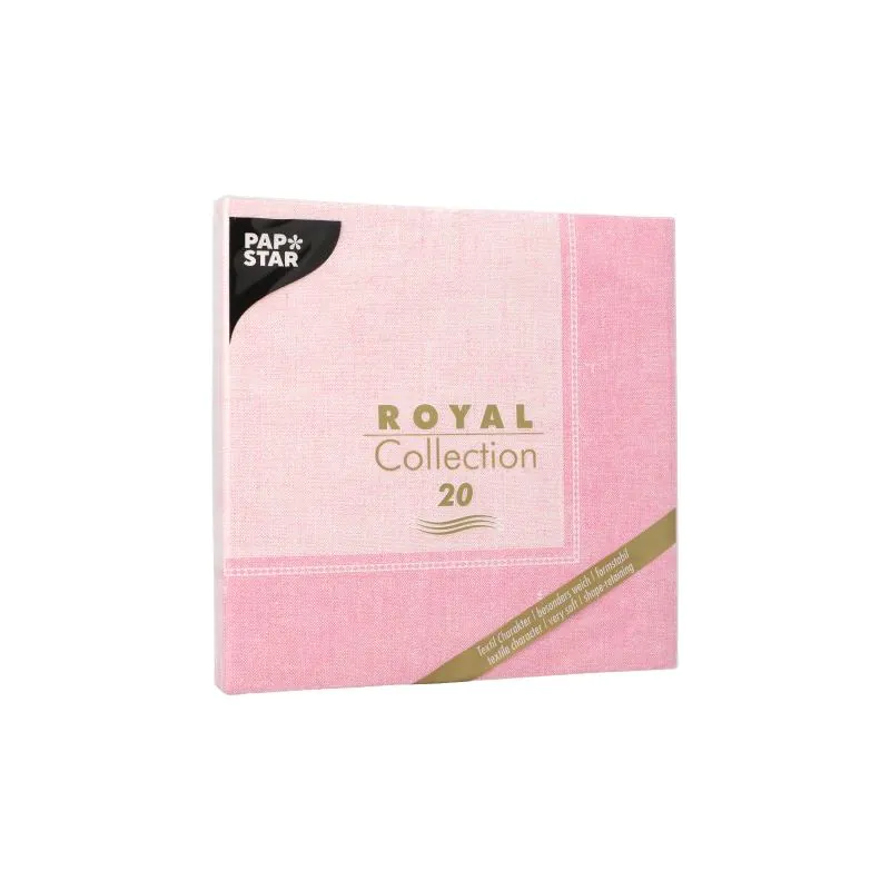 Servietten "ROYAL Collection" 1/4-Falz 40 x 40 cm rosa "Linum" - Bild 3