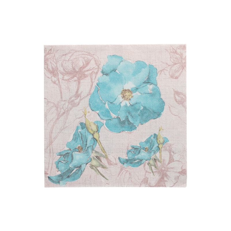 Servietten "ROYAL Collection" 1/4-Falz 40 x 40 cm türkis "Blossom" - Bild 1 Servietten "ROYAL Collection" 1/4-Falz 40 x 40 cm türkis "Blossom" - Bild 1