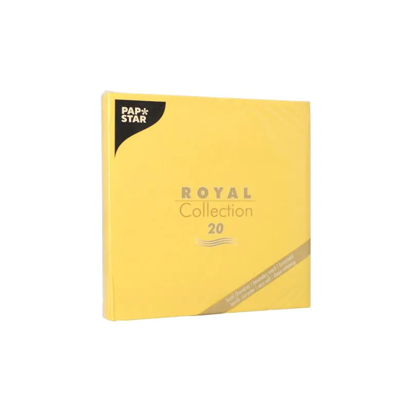 Servietten, gelb "ROYAL Collection" 1/4-Falz 40 x 40 cm - Bild 2