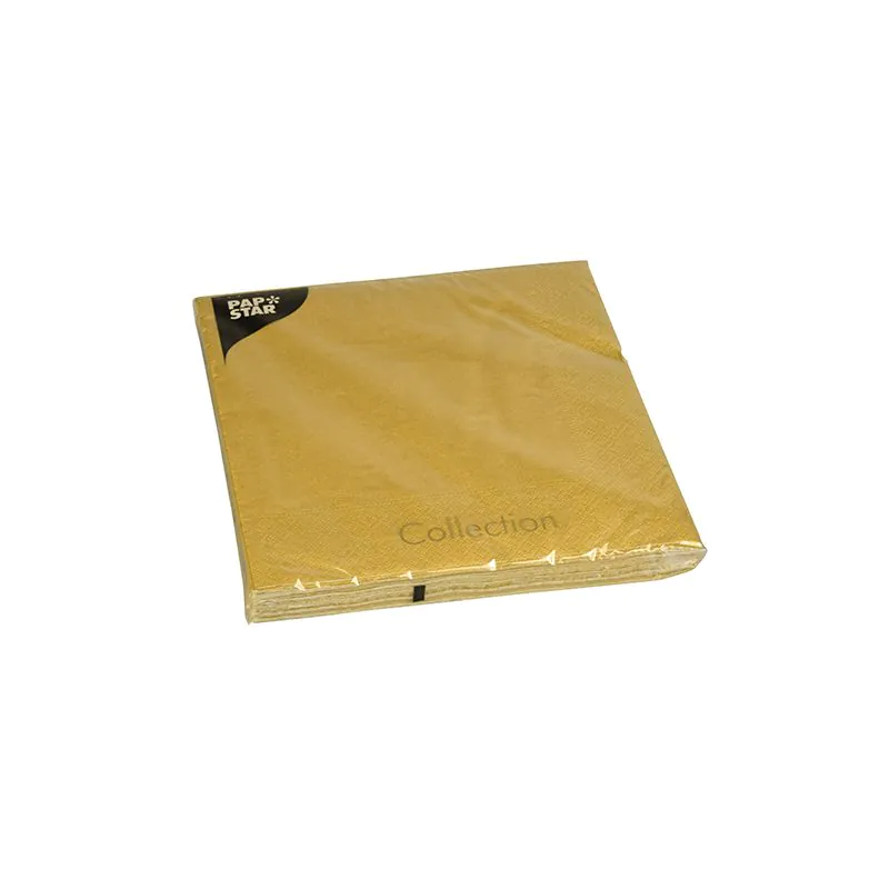 Servietten, gold 3-lagig 1/4-Falz 40 x 40 cm - Bild 1 Servietten, gold 3-lagig 1/4-Falz 40 x 40 cm - Bild 1