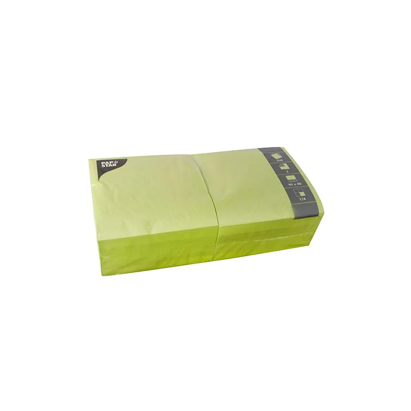 Servietten, limonengrün 3-lagig 1/4-Falz 40 x 40 cm - Bild 1 Servietten, limonengrün 3-lagig 1/4-Falz 40 x 40 cm - Bild 1