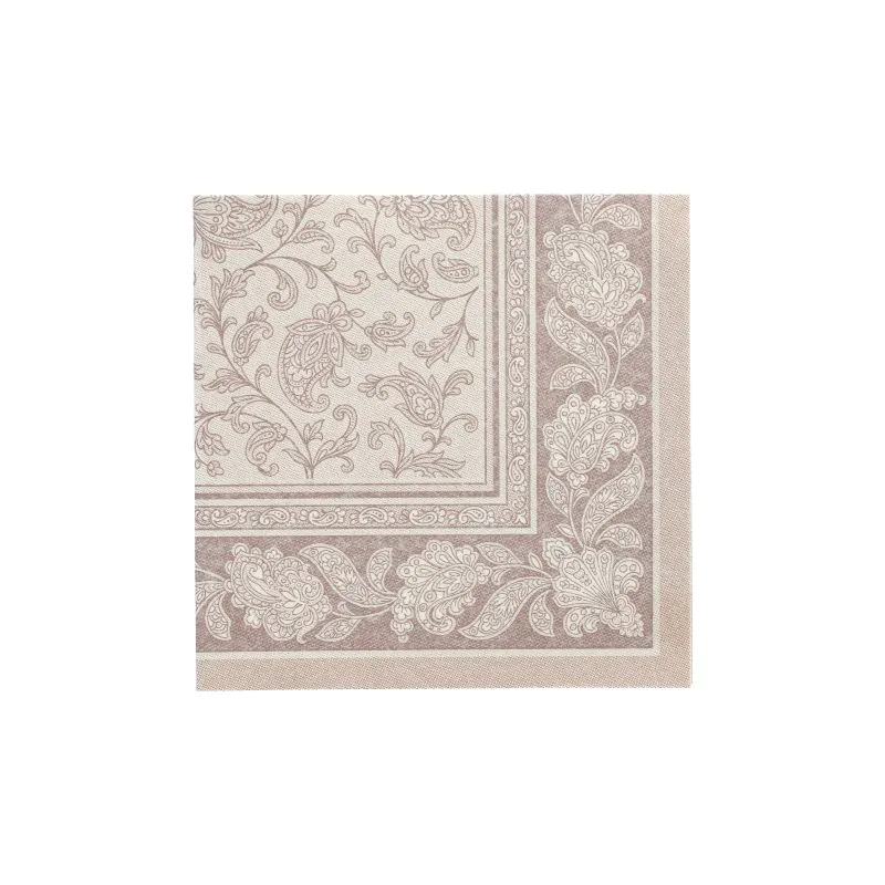 Servietten, mocca "ROYAL Collection" 1/4-Falz 40 x 40 cm "Ornaments" - Bild 1
