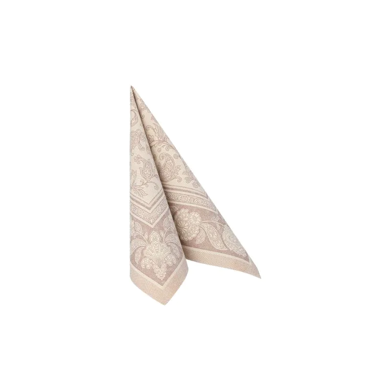 Servietten, mocca "ROYAL Collection" 1/4-Falz 40 x 40 cm "Ornaments" - Bild 2