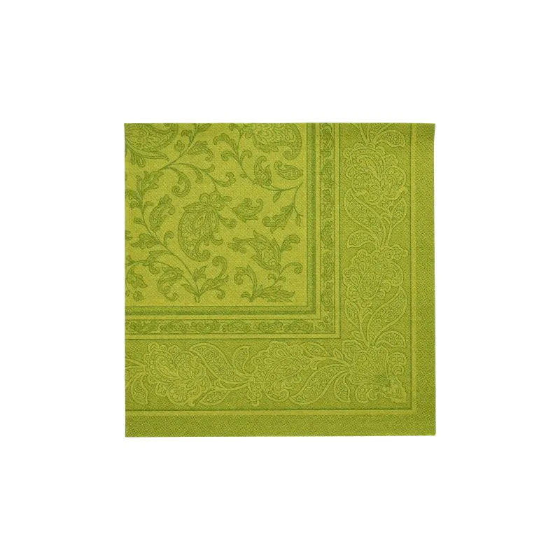 Servietten, olivgrün "ROYAL Collection" 1/4-Falz 40 x 40 cm "Ornaments" - Bild 1