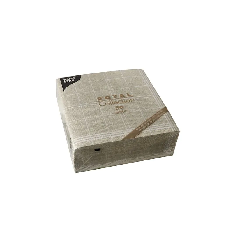 Servietten sand, "ROYAL Collection" 1/4-Falz 40 x 40 cm "Kitchen Craft" - Bild 3