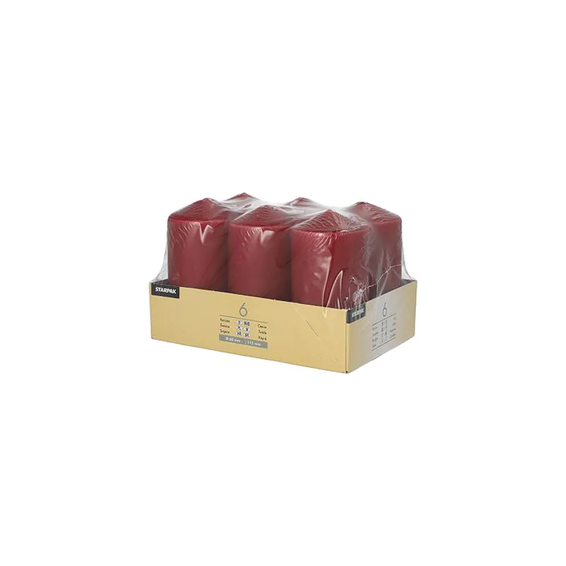 Stumpenkerzen bordeaux Ø 60 mm · 115 mm - Bild 3
