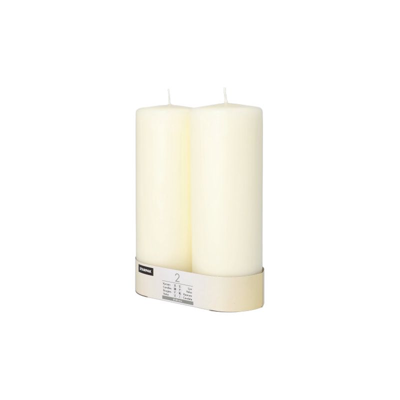 Stumpenkerzen elfenbein "Ivory" Ø 80 mm · 220 mm mit Flachkopf - Bild 1 Stumpenkerzen elfenbein "Ivory" Ø 80 mm · 220 mm mit Flachkopf - Bild 1