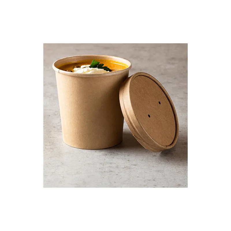 Suppenbecher "To Go", Pappe rund 350 ml Ø 9,8 cm · 7 cm braun - Bild 2