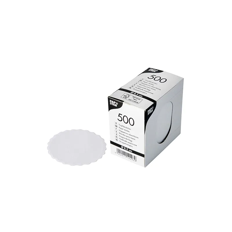 Tropfdeckchen rund Ø 8,5 cm weiss - Bild 1 Tropfdeckchen rund Ø 8,5 cm weiss - Bild 1