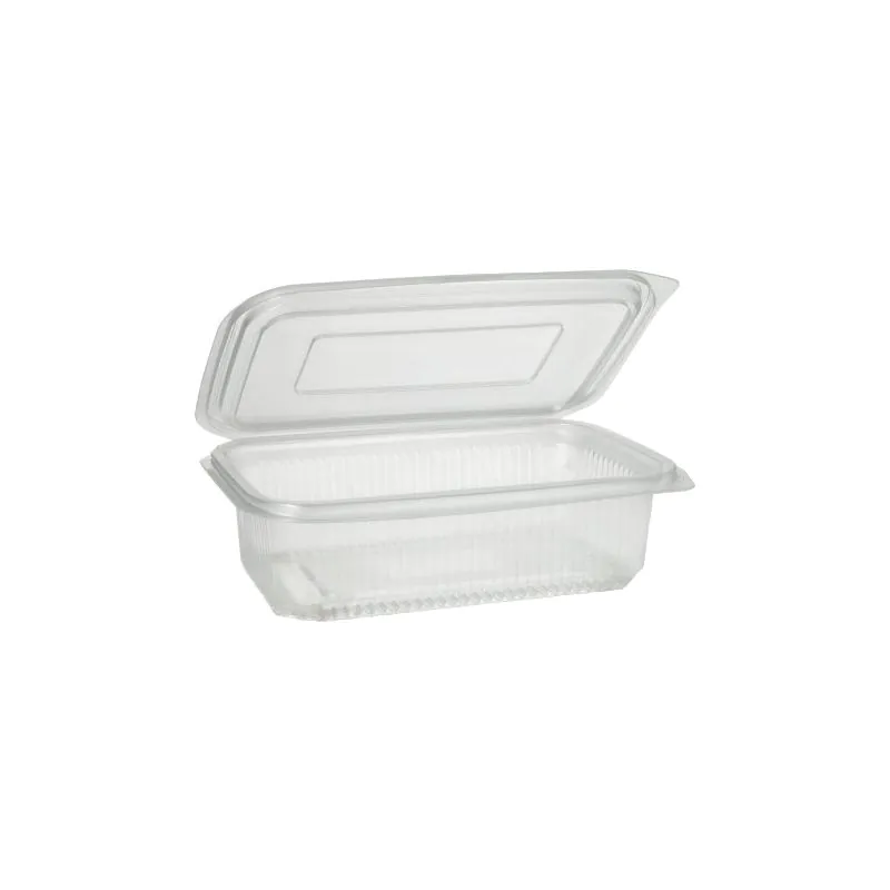 Verpackungsbecher mit Klappdeckeln, PP rechteckig 750 ml transparent - Bild 1 Verpackungsbecher mit Klappdeckeln, PP rechteckig 750 ml transparent - Bild 1