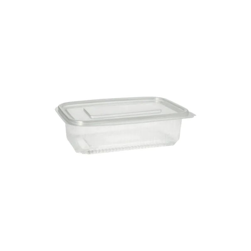 Verpackungsbecher mit Klappdeckeln, PP rechteckig 750 ml transparent - Bild 3