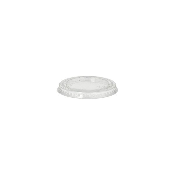 Deckel für Portionsbecher, PLA "pure" rund Ø 6 cm transparent - Bild 1
