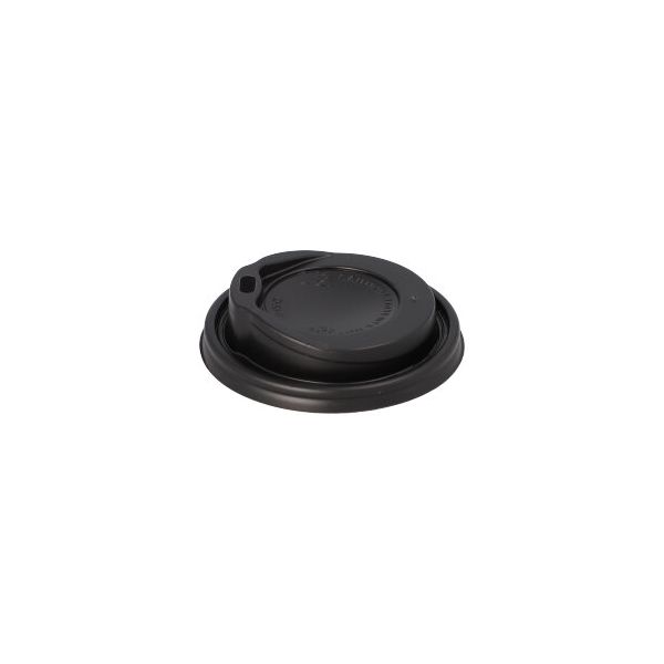 Dom-Deckel, PS "To Go" rund Ø 8 cm · 2 cm schwarz - Bild 1