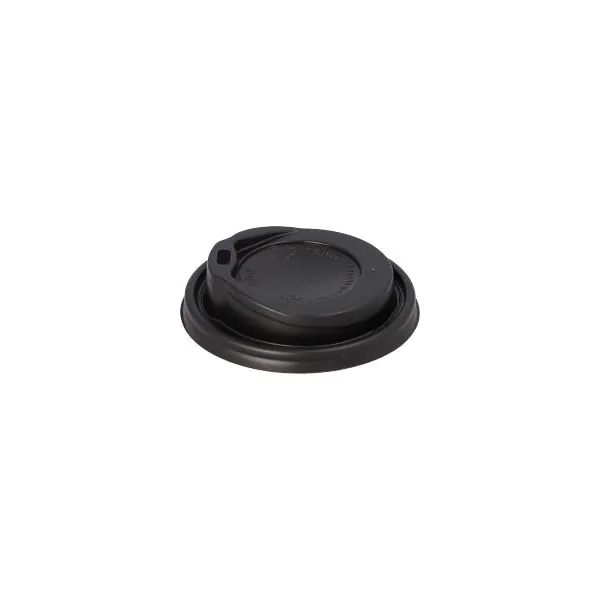 Dom-Deckel, PS "To Go" rund Ø 8 cm · 2 cm schwarz - Bild 1