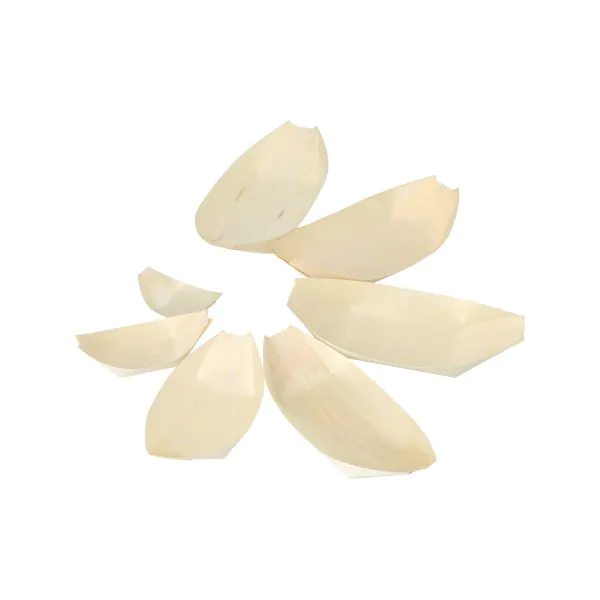 Fingerfood-Schalen aus Holz "pure", 8,5 x 5,5 cm "Schiffchen" - Bild 2