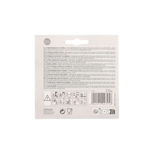Geburtstagskerzen auf Halter 6 cm silber - Bild 3