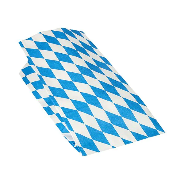Hähnchenbeutel, Papier mit Alu-Einlage 28 x 13 x 8 cm "Bayrisch blau" 1/1 - Bild 2