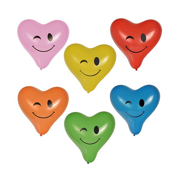 Herzluftballons Ø 28 cm farbig sortiert "Heart - Blinky" large - Bild 1
